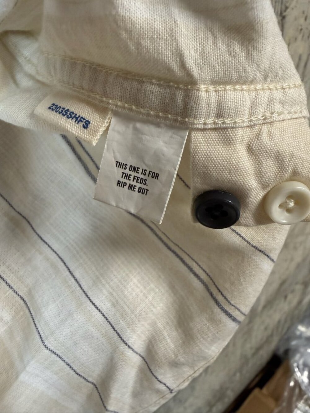 TAYLOR STITCH Men's The Short Sleeve Hawthorne Size 40/M in Fog Stripe - Picture 8 of 11